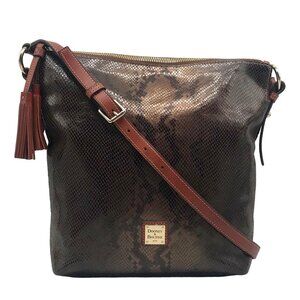Dooney & Bourke Kitney Brown Python Leather Dixon Bag